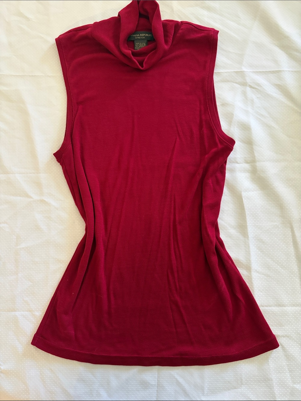 Banana Republic Sleeveless Turtleneck Tank - Burgundy